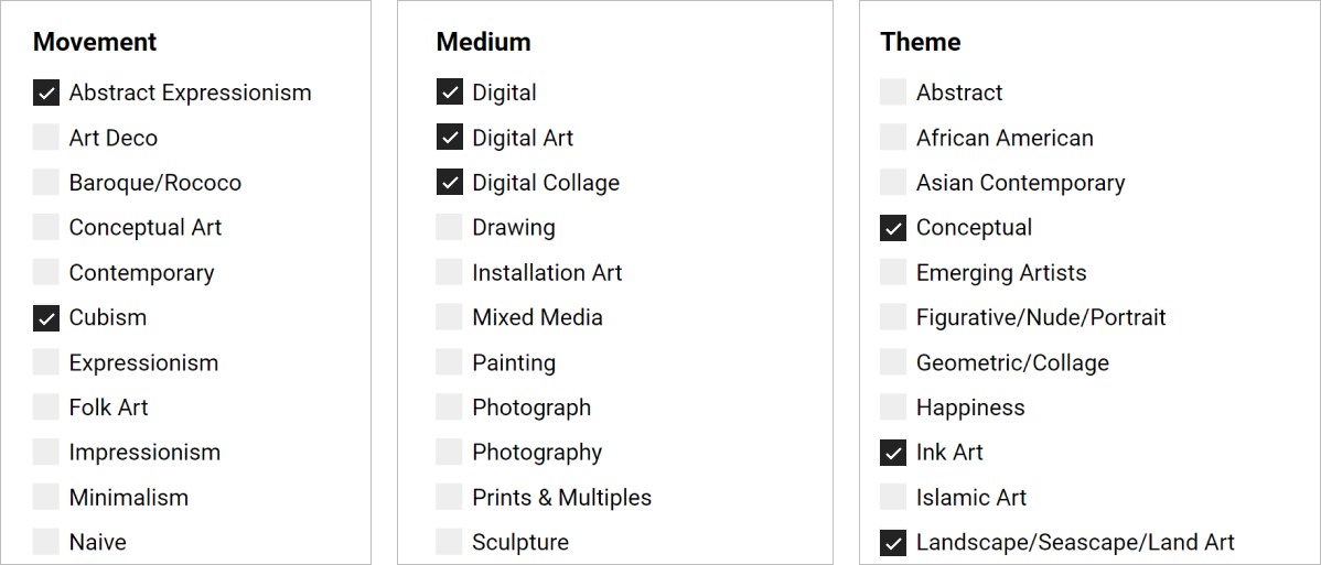 Image of categories